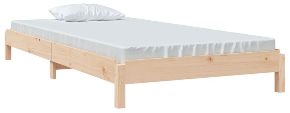 Cama empilhável 90x190 cm madeira de pinho maciça