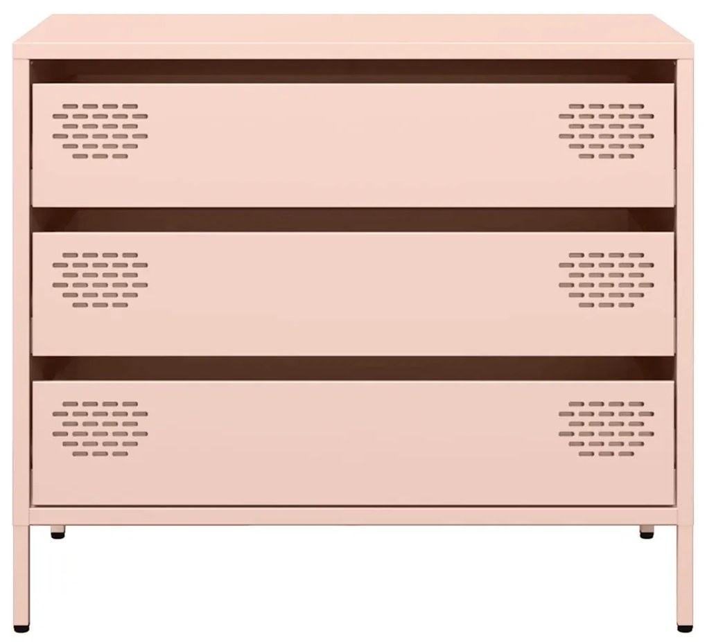 Aparador 68x39x58,5 cm aço laminado a frio rosa