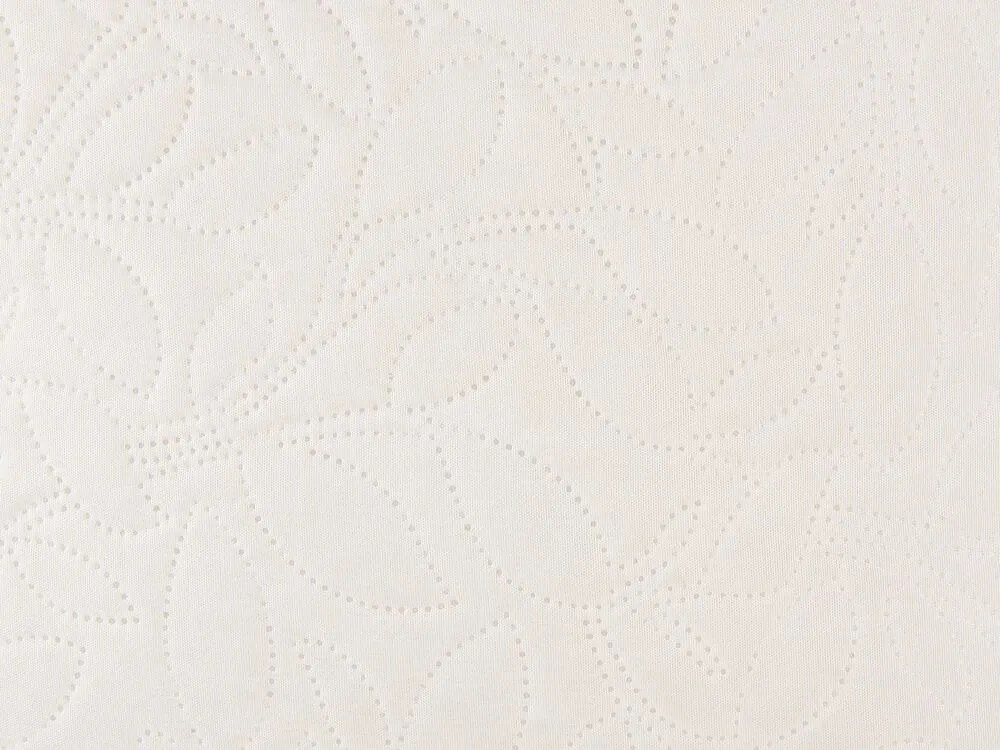 Colcha com relevo e duas almofadas creme 200 x 220 cm RUDKHAN Beliani