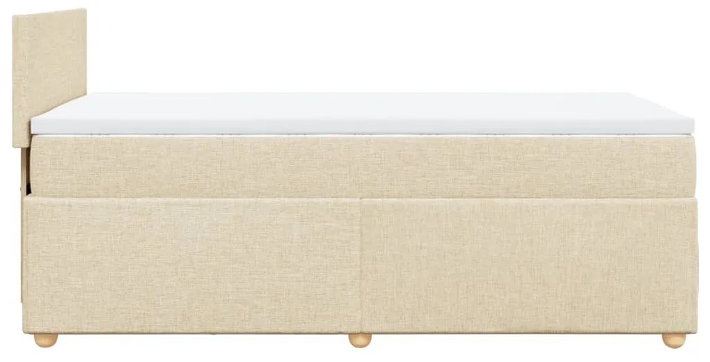 Cama com molas/colchão 90x190 cm tecido cor creme