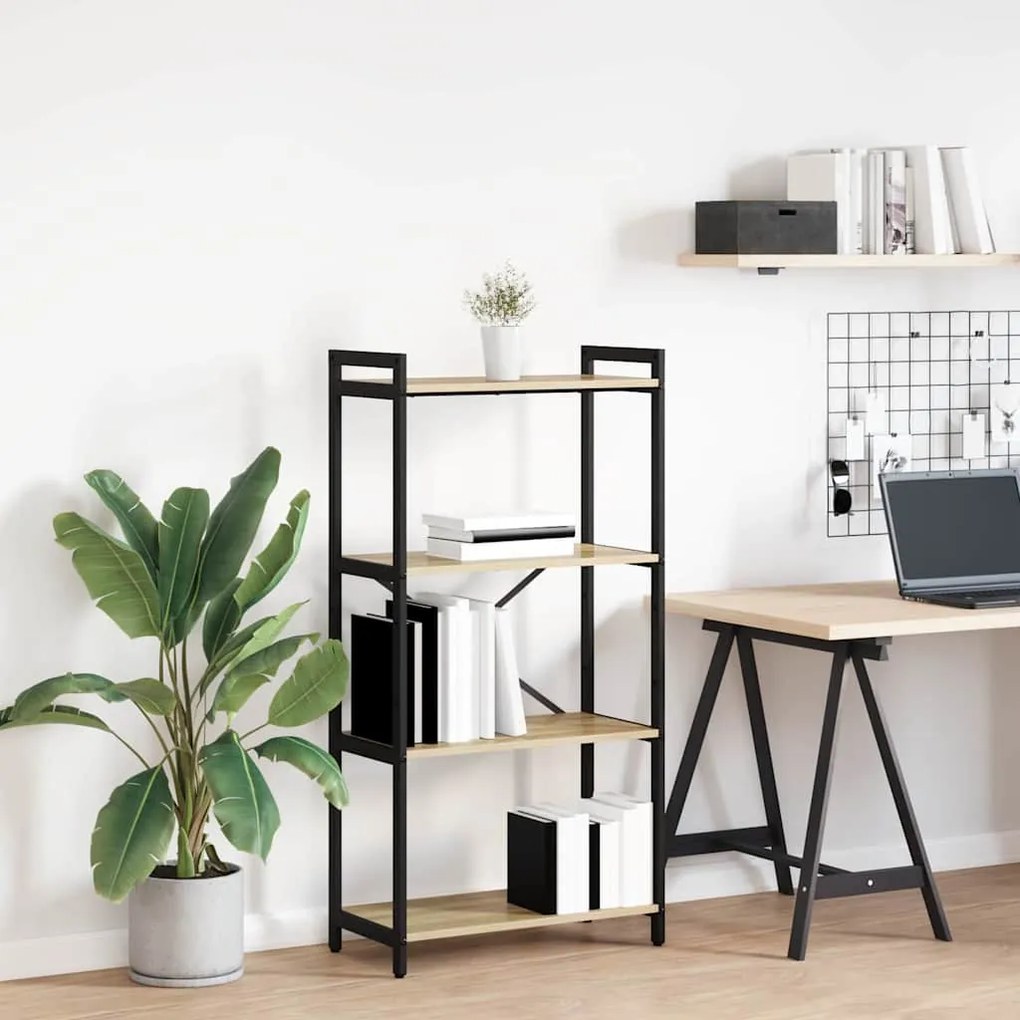 vidaXL Estante Carvalho sonoma 60 x 30 x 118 cm MDF e Aço