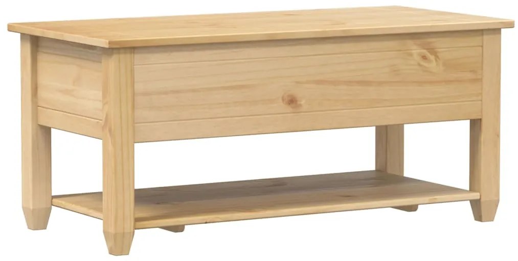 Mesa de centro com gavetas Corona 100x48x45 cm pinho maciço