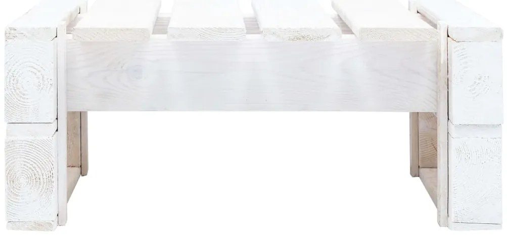 Otomano de paletes para jardim pinho impregnado branco
