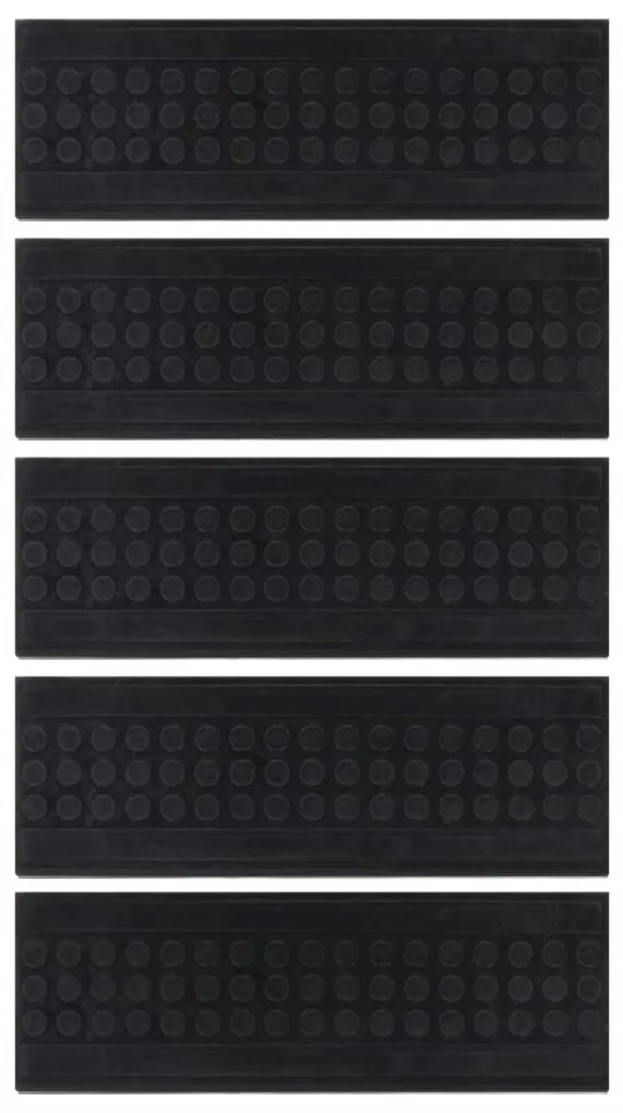 Tapetes para degraus de escada 5 pcs 25x75 cm borracha