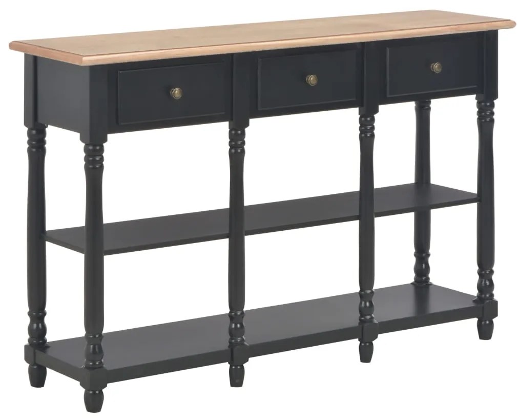 Mesa consola 110x30x76 cm derivados de madeira preto