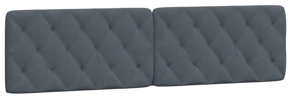 Estrutura de cama sem colchão 200x200 cm veludo cinzento-escuro