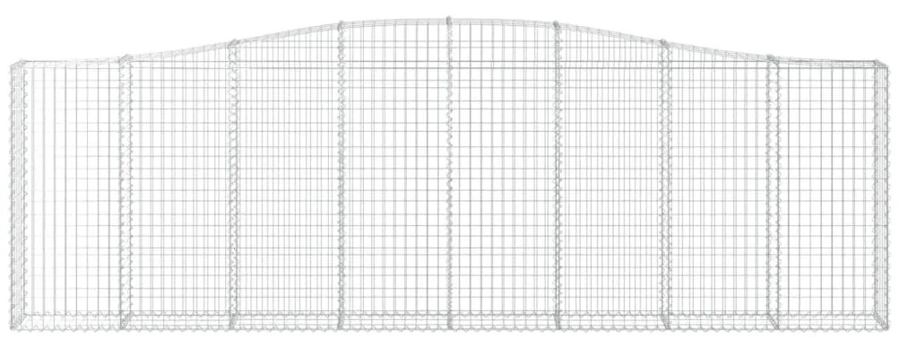 Cestos gabião arqueados 6pcs 400x30x120/140cm ferro galvanizado