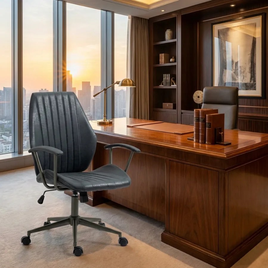 Cadeira de Escritório Nampa antiga preta