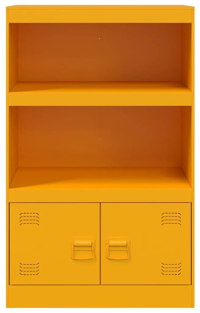 Aparador 67x39x107 cm aço amarelo mostarda