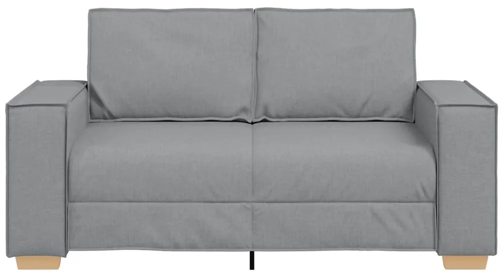 Sofá de 2 lugares cinza claro 120 cm tecido