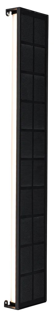 Candeeiro de parede exterior preto 60 cm com LED regulável 4 passos com solar - Serena