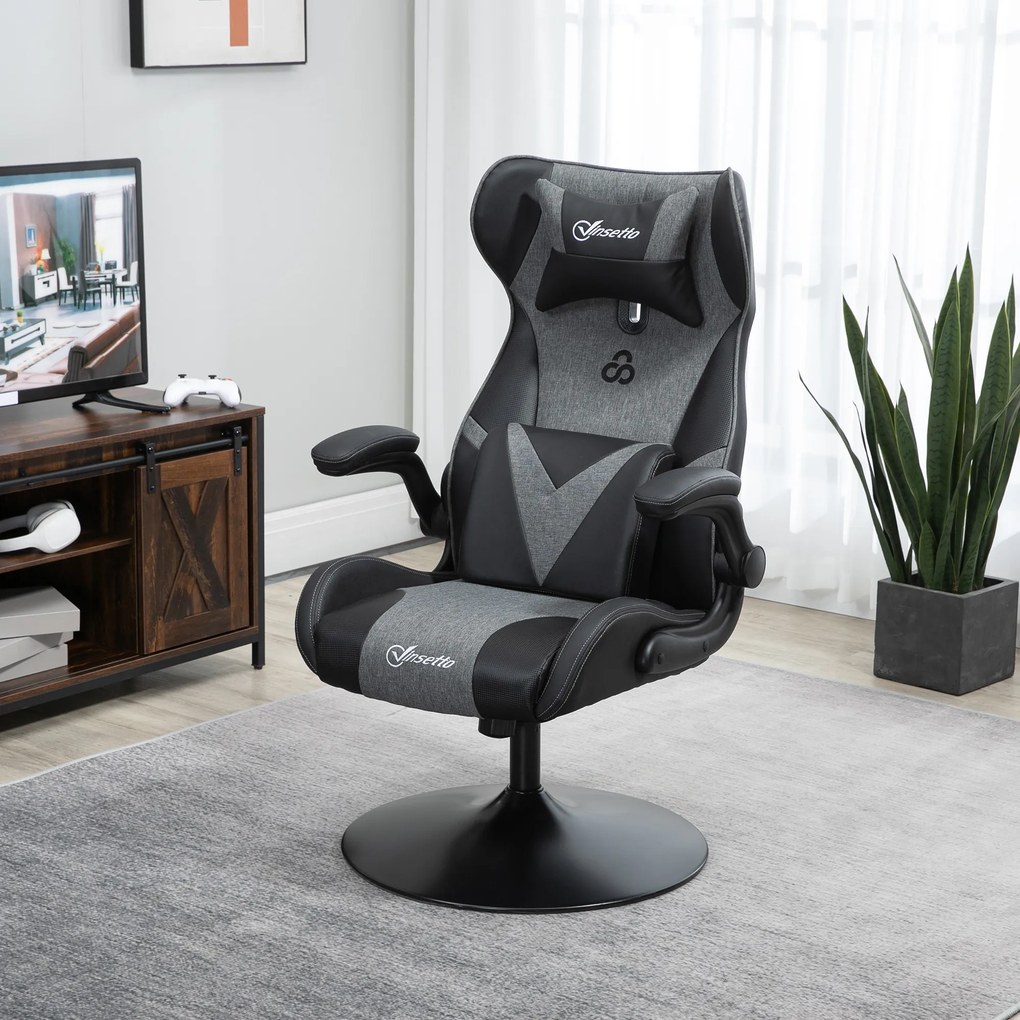 Cadeira Gaming, 69 x 73 x 118 cm, Altura Regulável, Preto