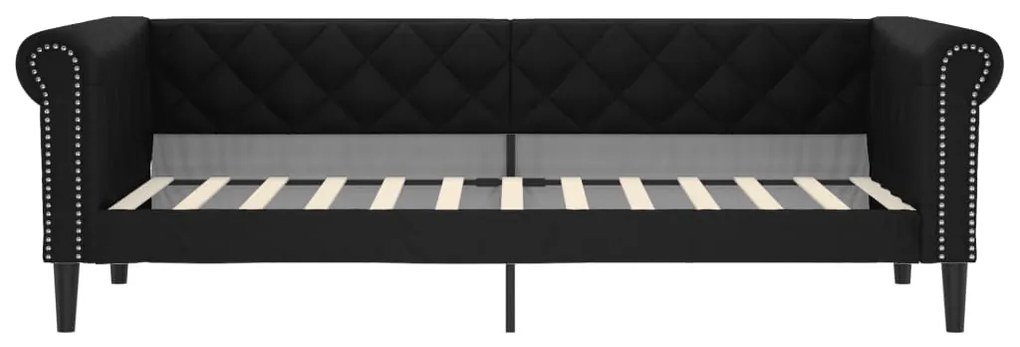 Sofá-cama 80x200 cm couro artificial preto