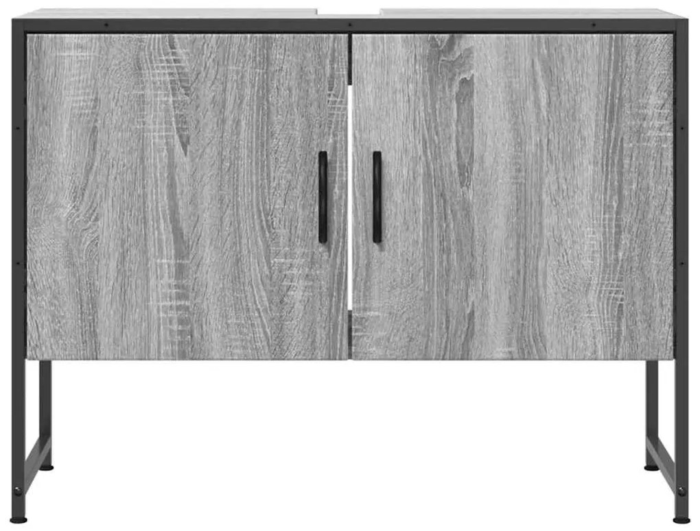 Armário p/ lavatório WC 80x33x60 cm deriv.madeira cinza sonoma