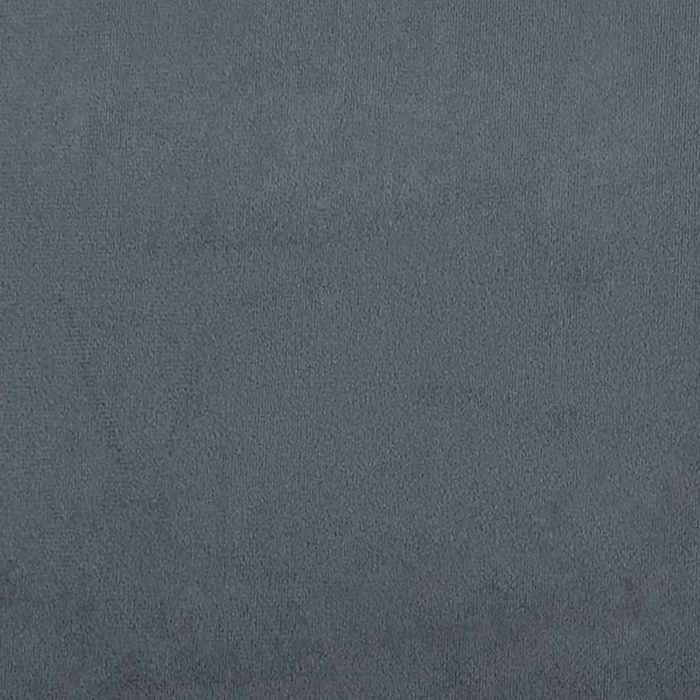 Sofá Cinha de 2 Lugares - Cor Cinzento Escuro - 138x77x80 cm - Em Velu