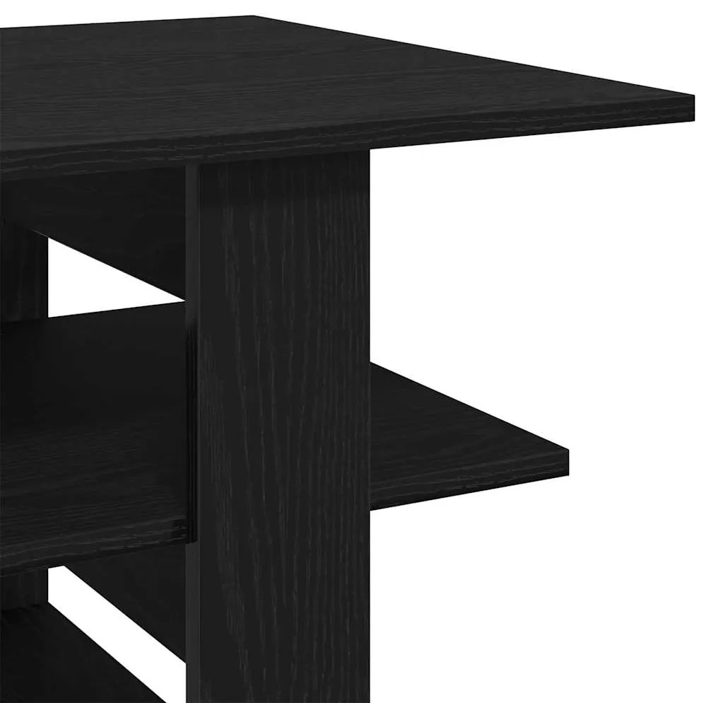 Mesa de Centro vidaXL Preto Carvalho 102x55x42 cm Madeira de Engenhari