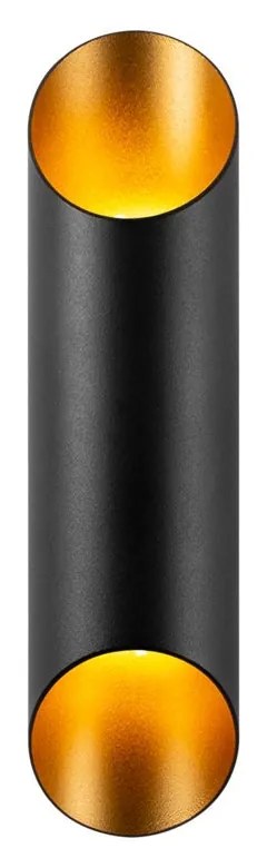 Aplique de Parede Cut – Preto/Dourado – 8 x 12 x 30 cm