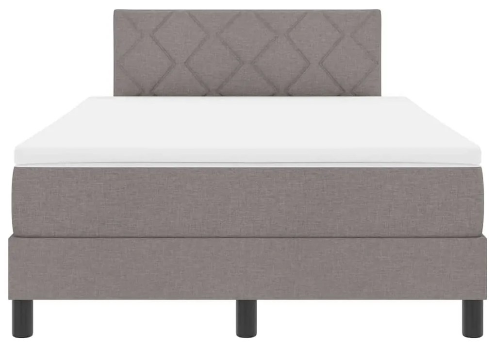 Cama Box com Colchão &amp; LED Taupe 120x190 cm Tecido