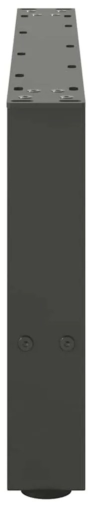 Pés para mesa de centro antracite 2 peças 60x(30-31) cm aço
