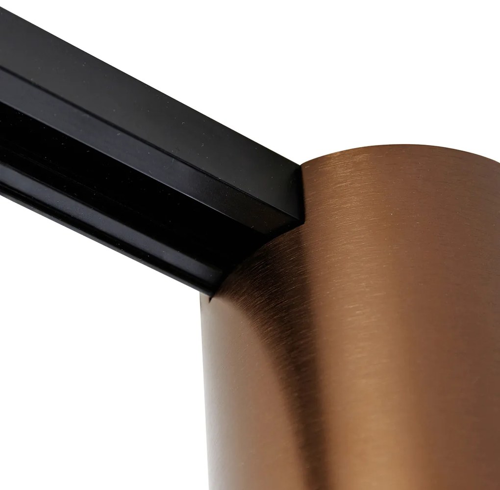 Foco de trilho moderno monofásico bronze escuro - Rondoo Up Moderno