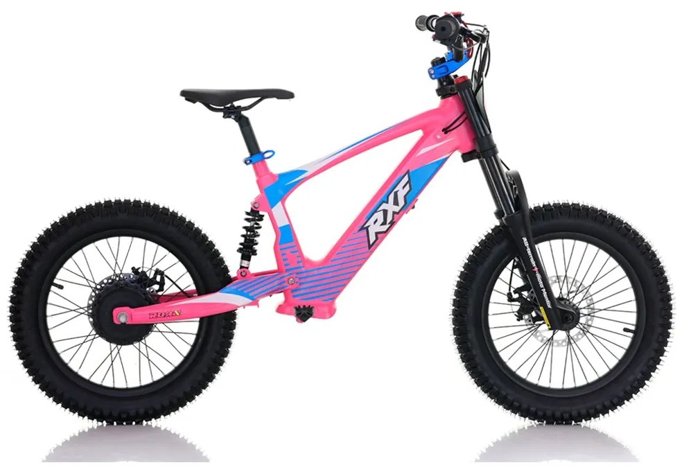 Bicicleta elétrica infantil 500W 18" Junior RXF EVO Rosa