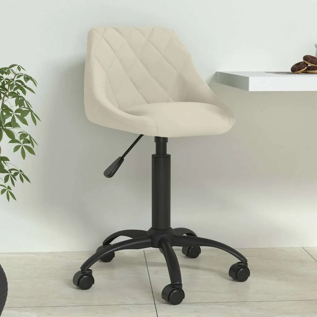 vidaXL Cadeira de jantar veludo cor creme