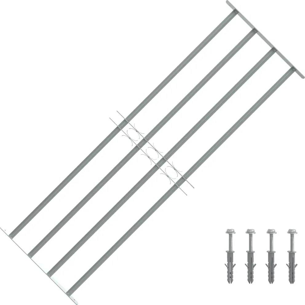 vidaXL Grelha segurança ajustável p/ janelas com 4 traves 1000-1500 mm