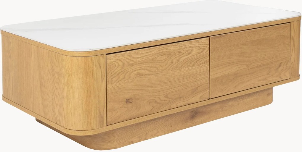 Mesa de centro com tampo em efeito mármore Almira