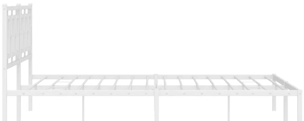 Estrutura de cama com cabeceira 180x200 cm metal branco