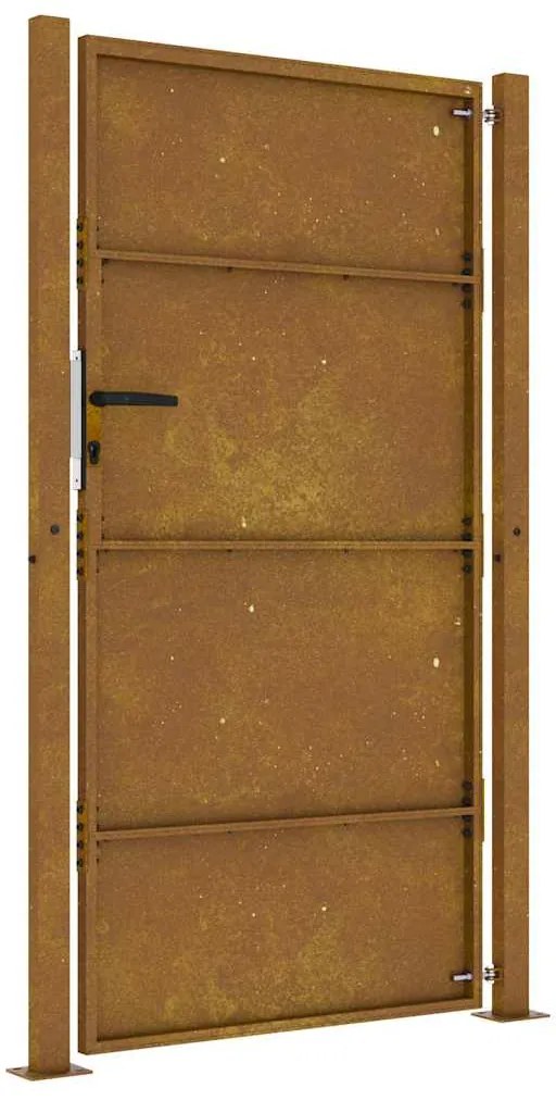 Portão de jardim 105x180 cm aço corten