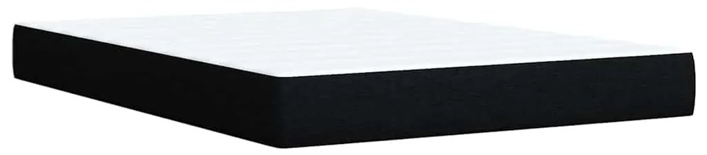 Cama com molas/colchão 140x200 cm tecido preto