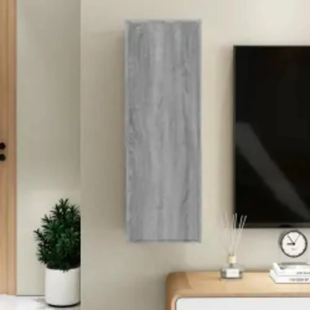 815749 vidaXL Móvel de TV 30,5x30x90 cm derivados de madeira cinzento sonoma