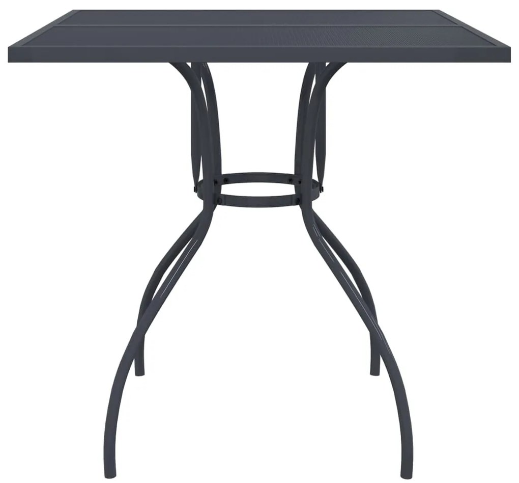 Mesa de jardim 80x80x72,5 cm malha de aço antracite