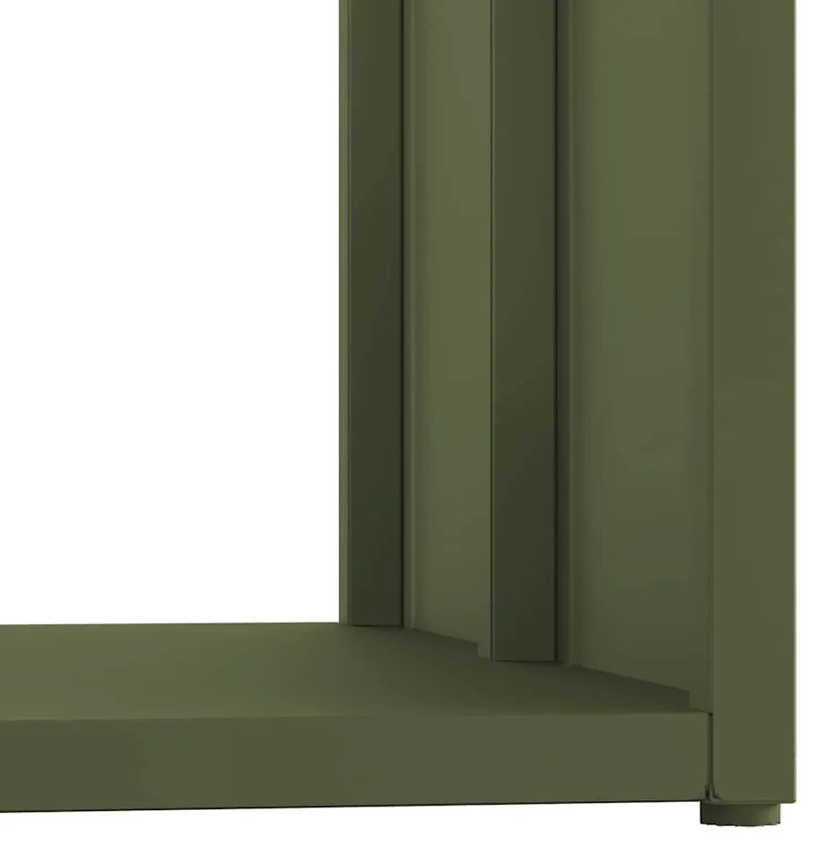 Suporte para lenha aço laminado a frio verde azeitona