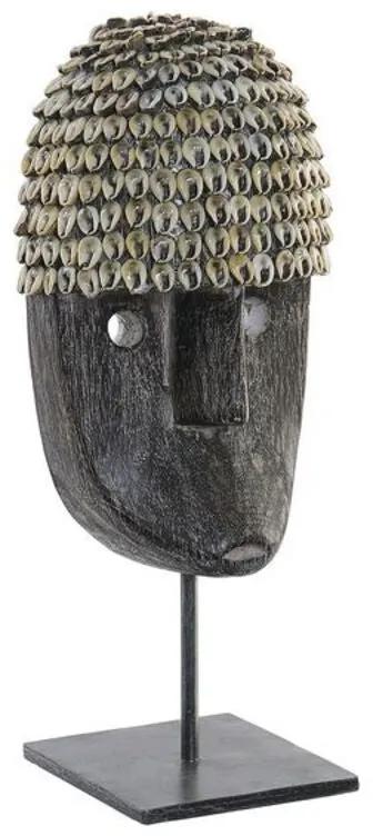Enfeites DKD Home Decor Máscara Bambu Conchas (6 x 12 x 36 cm)