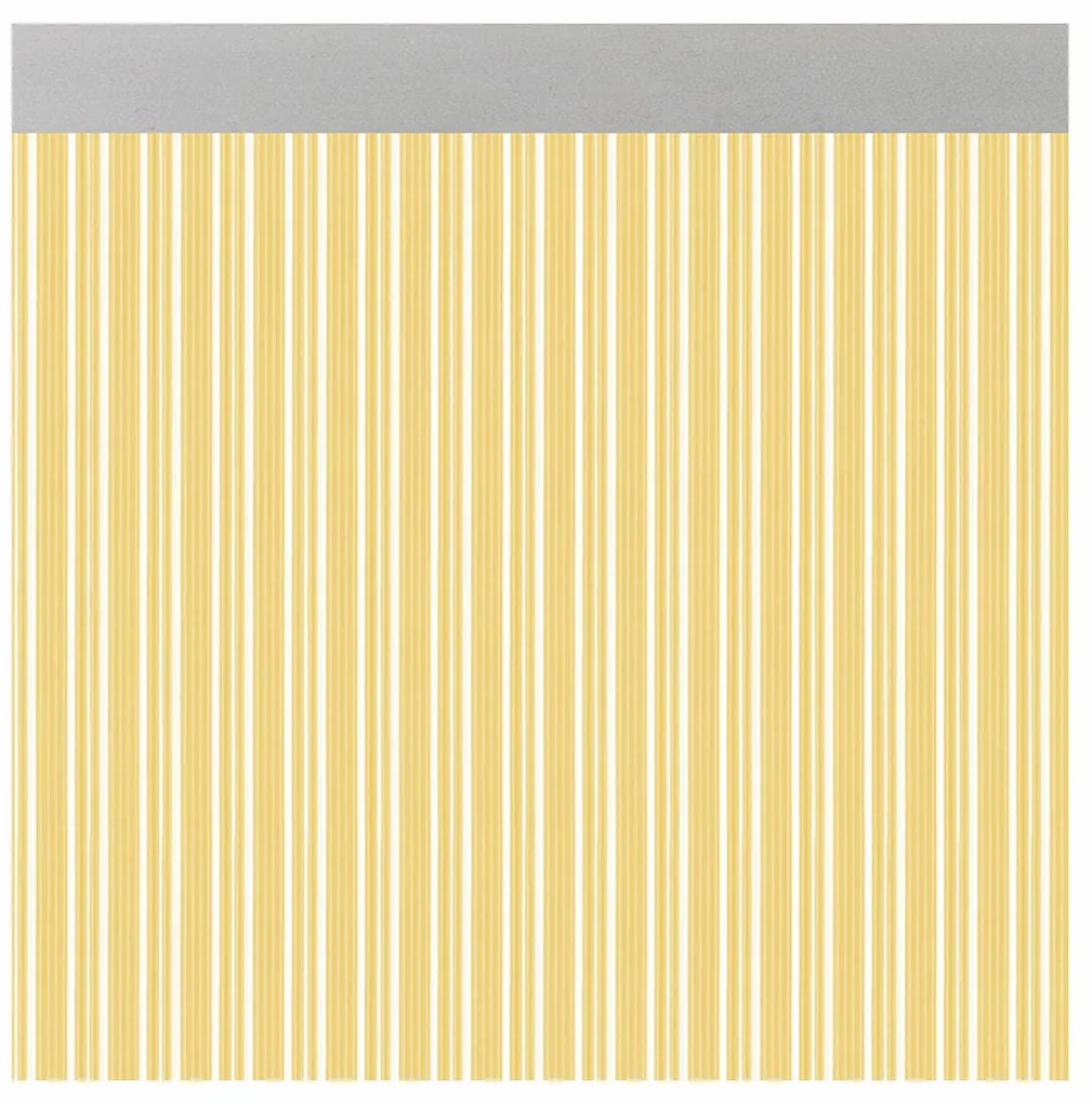 Cortina Acudam Ferrara Portas Amarelo Transparente Exterior PVC Alumínio 90 x 210 cm