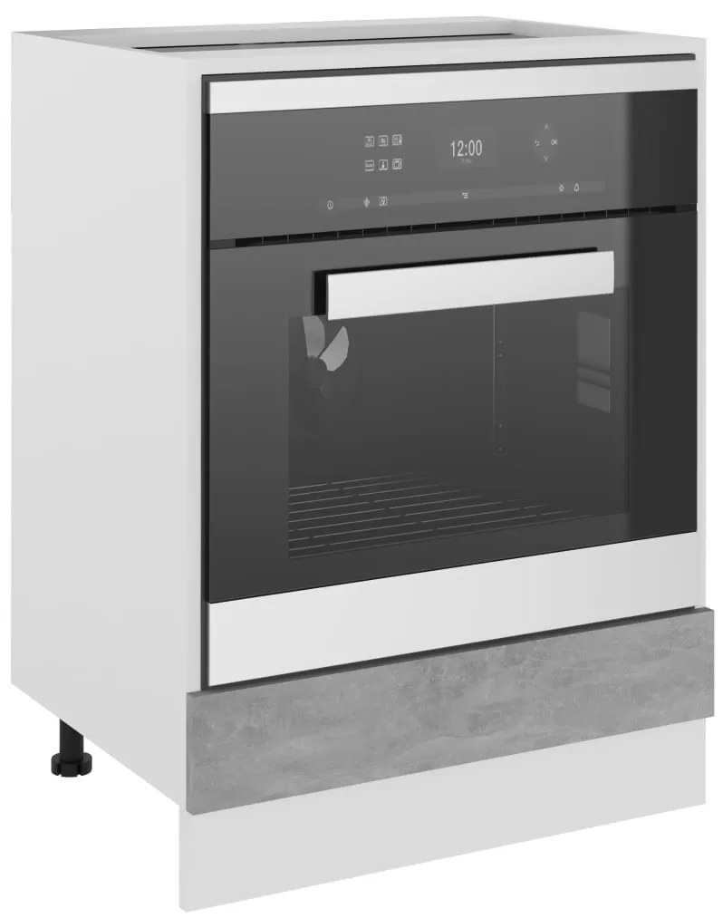 Armário para forno "Riga" derivados de madeira cinza cimento