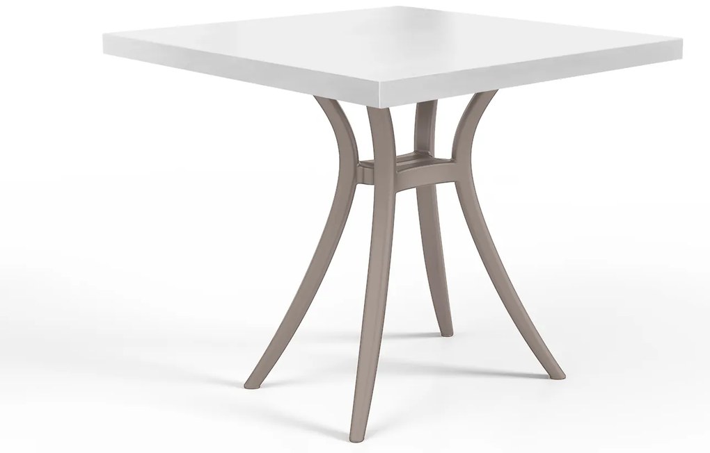 Pack de 6 mesas classic 60x60, Tampo Melamina 38mm -  Estrutura Turtle Dove