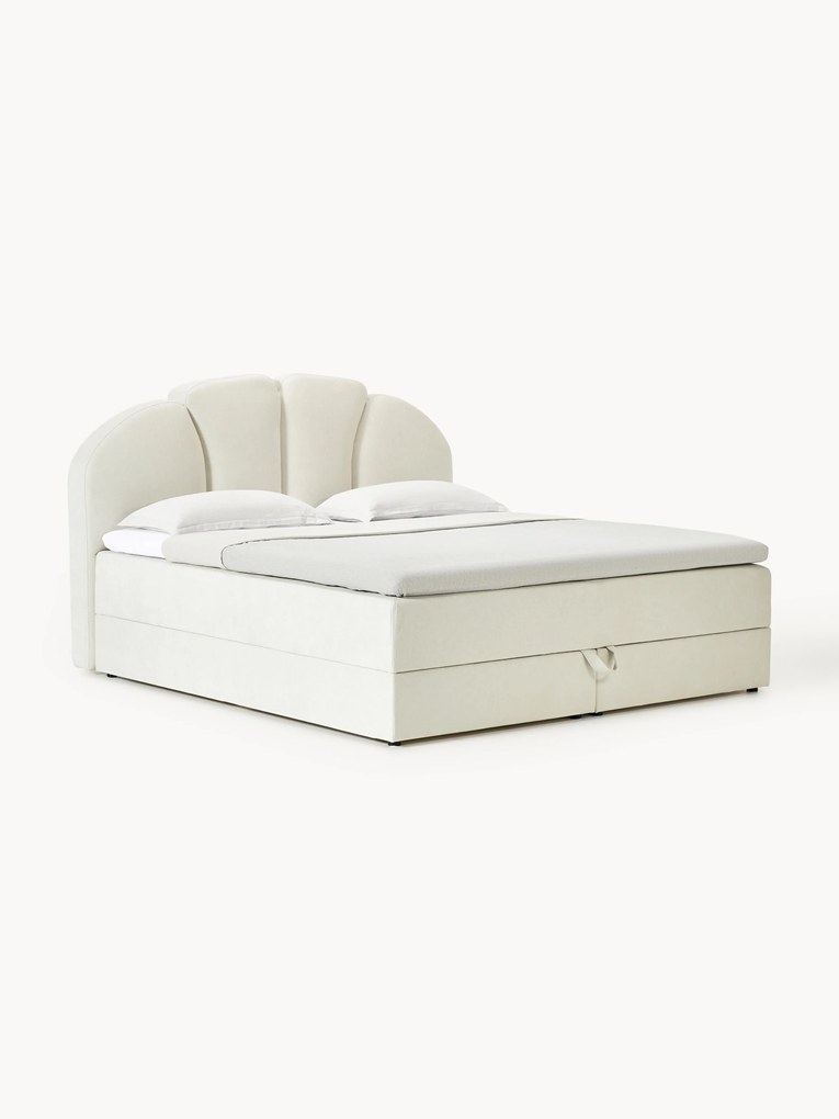 Cama boxspring com espaço de arrumação Romia
