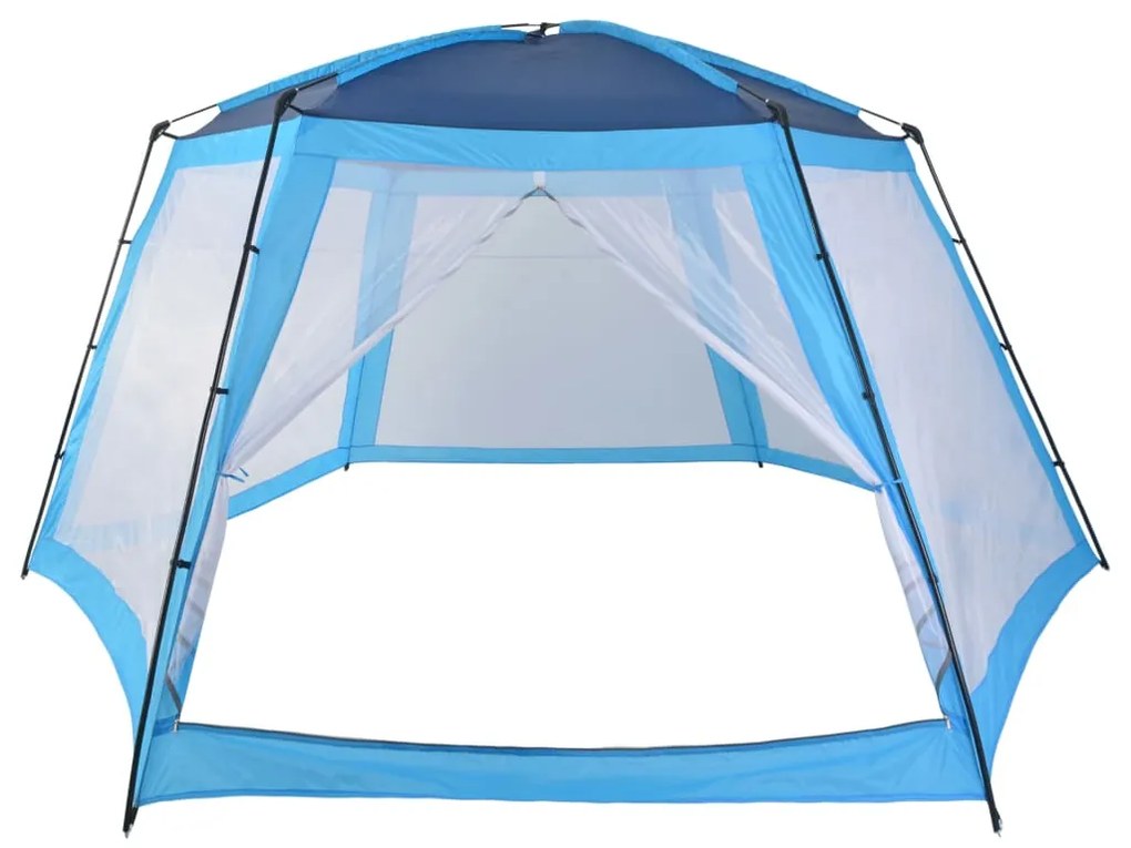 Tenda para piscina 590x520x250 cm tecido azul