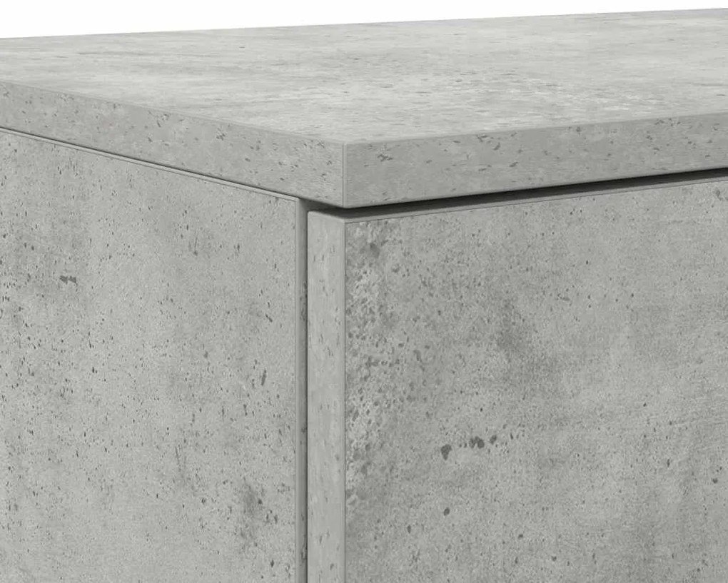 Gavetas de cama em Cinza Cimento - 135x36.5x16.5 cm Feitas de Madeira