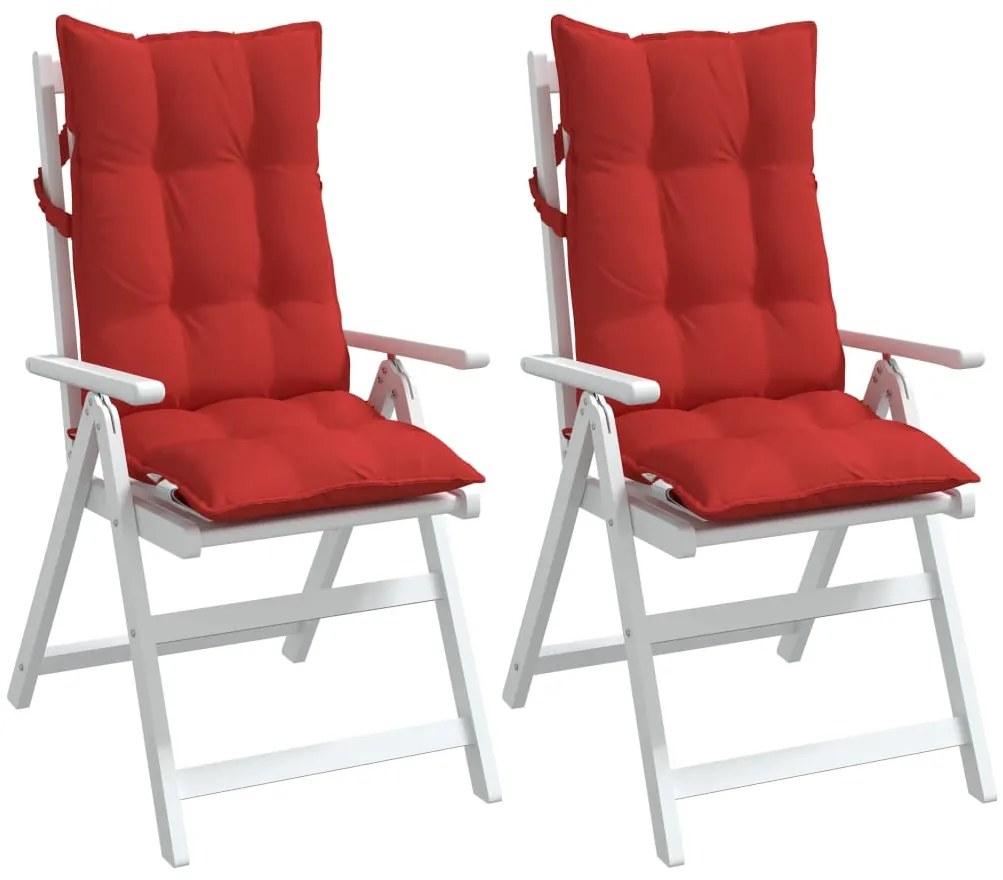 Almofadões p/ cadeira encosto alto 2 pcs tecido oxford vermelho