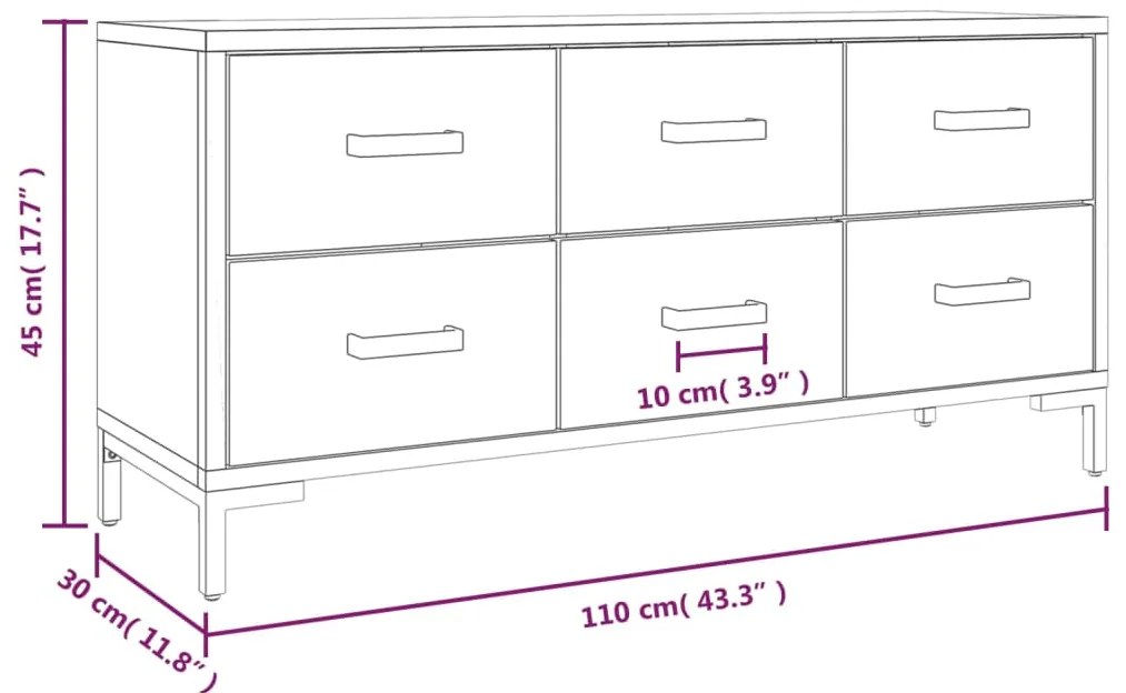 Armário de arrumação 110x30x45 cm pinho maciço castanho