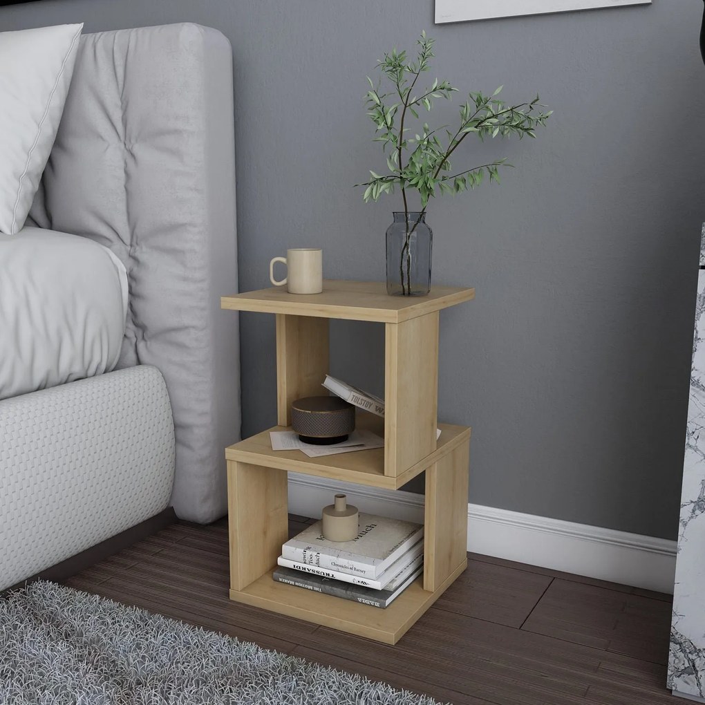 Mesa de Cabeceira Carter – Carvalho – 29,6x29,6x49,4 cm