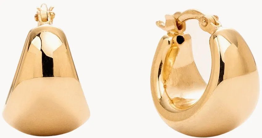 Brincos artesanais banhados a ouro Viva
