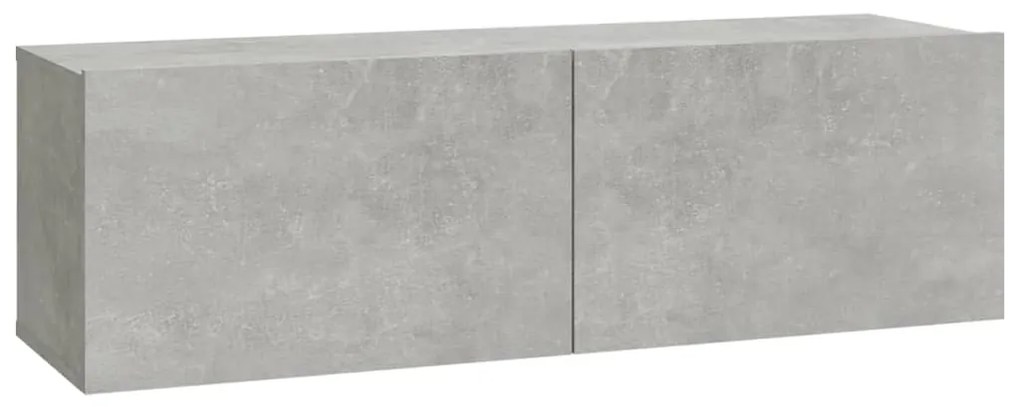 Móveis de TV parede 2pcs 100x30x30cm madeira cinza cimento