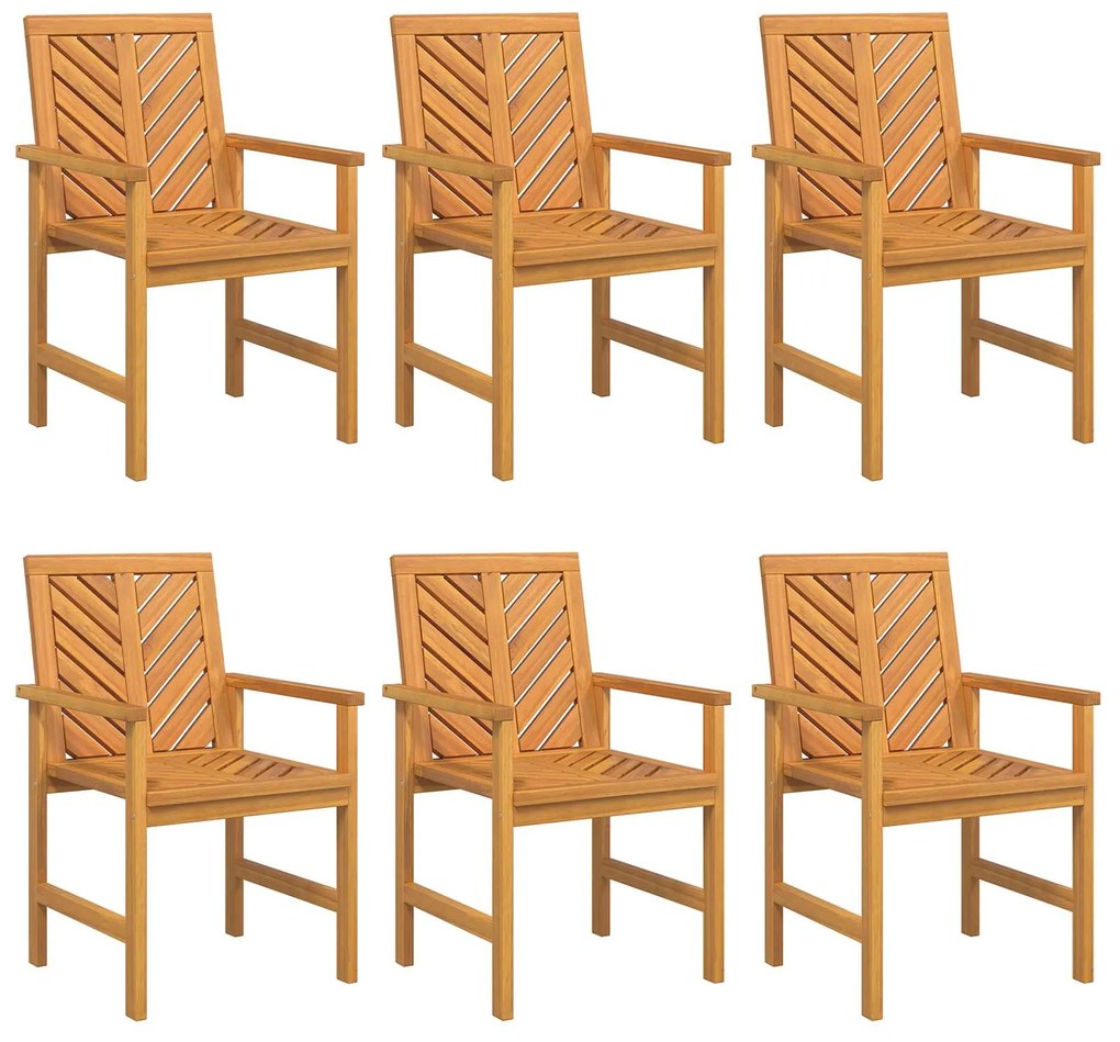 vidaXL Cadeira de jantar 6 pcs Natural 62,5 x 59 x 89 cm