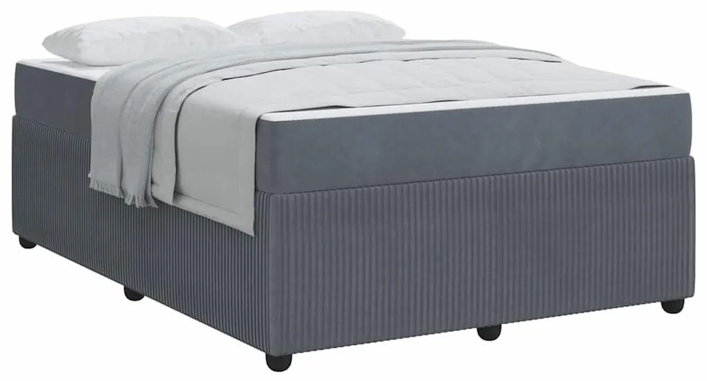 Estrutura de cama com colchão Cinzento escuro 160 x 200 cm