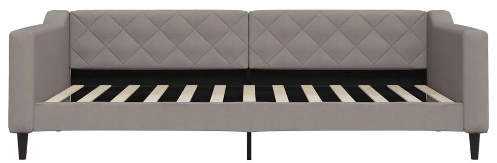 Sofá-cama 100x200 cm tecido cinzento-acastanhado