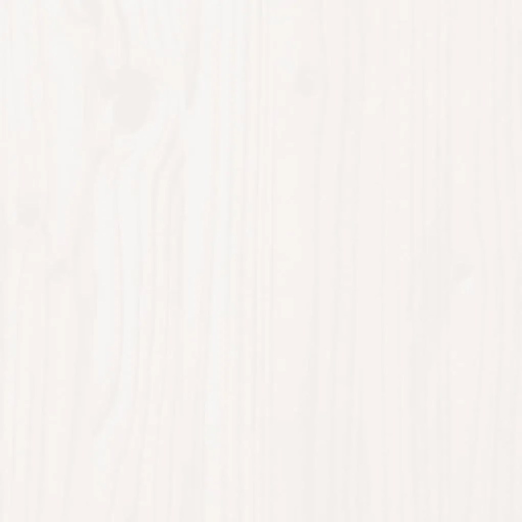 Estrutura de cama 140x190 cm madeira de pinho maciça branco